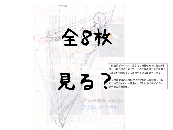 幾何学的な作図による重心の求め方