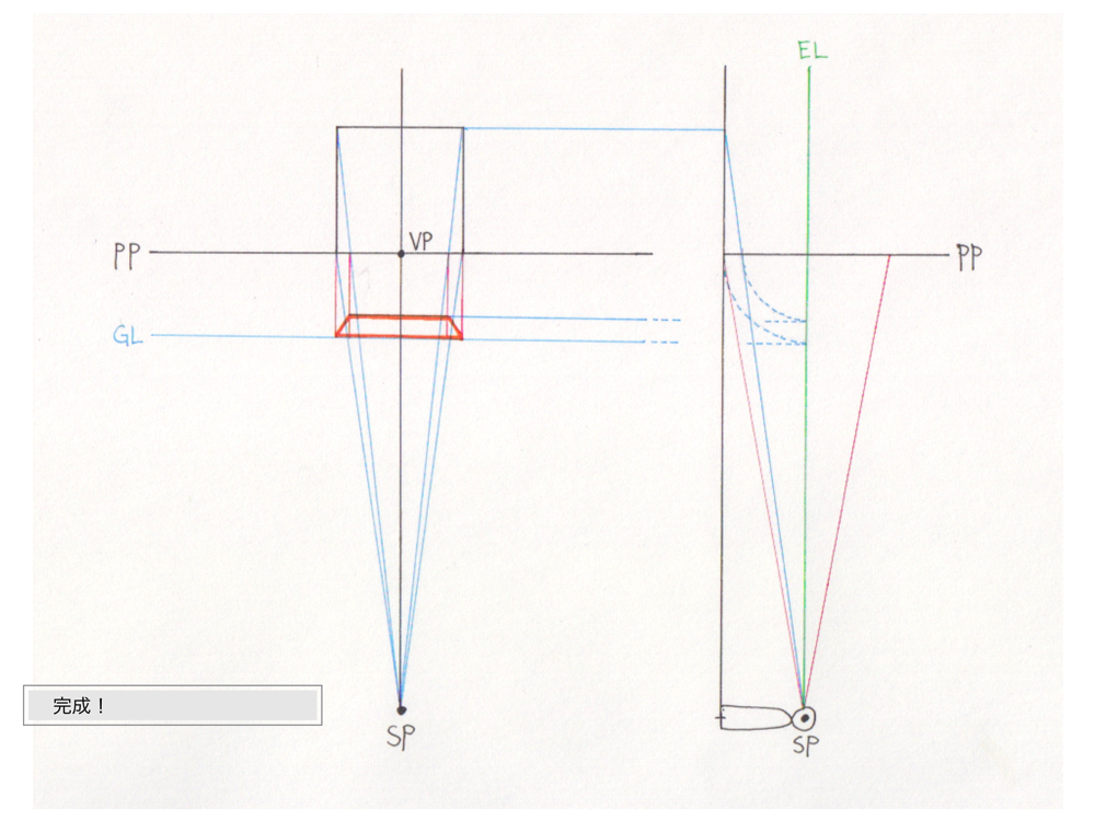 1点透視図法・レベル法8