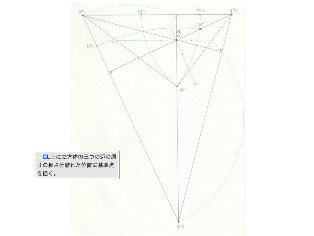 2点透視図法・介点法8