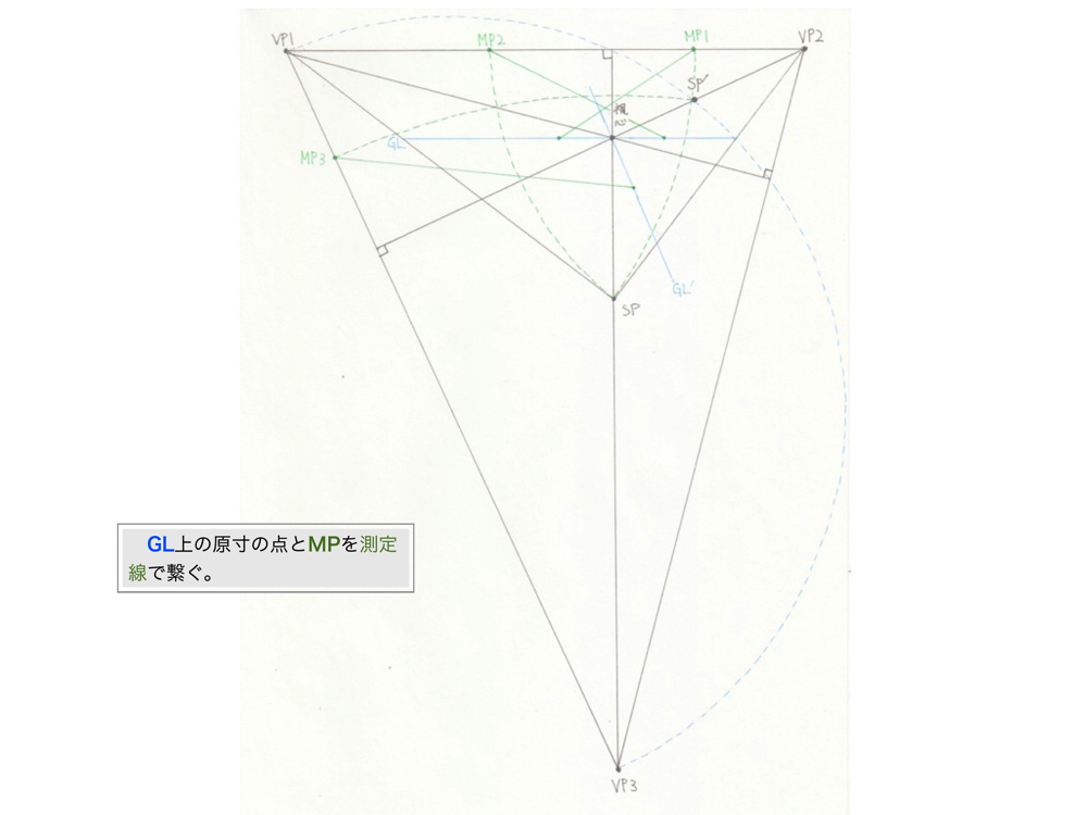 2点透視図法・介点法9