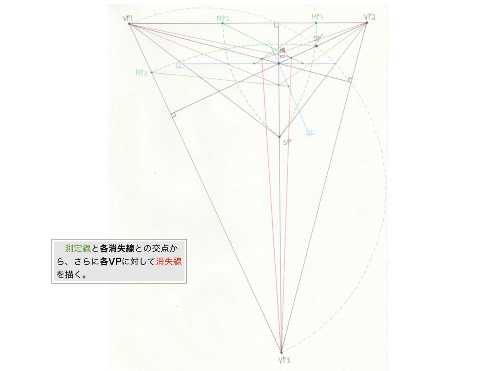 2点透視図法・介点法10