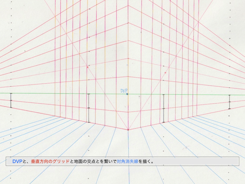 3点透視図法・M点法10